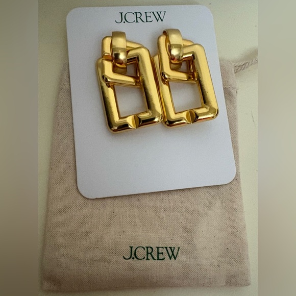 NWT - J. Crew Gold Statement Earrings - Picture 2 of 3